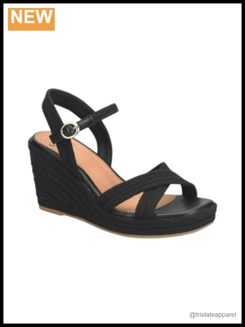 Söfft Newbury Wedge Sandals Jute-Wrapped Platform Ankle Strap Casual